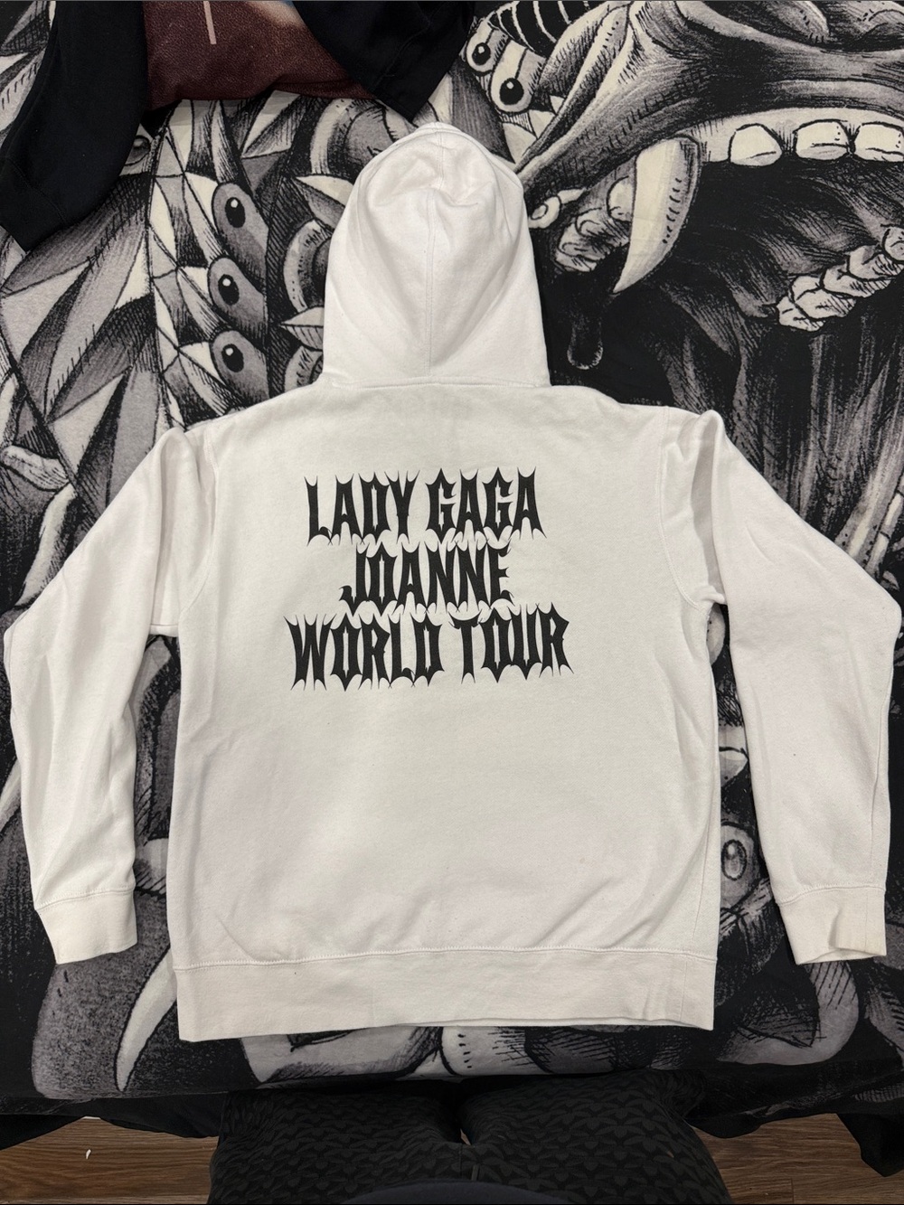 Lady Gaga Joanne World Tour 2017 White Graphic Hoodie - Picture 2 of 3